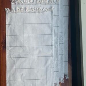 Windowpane Plaid Fringe Placemats (Set of 4)